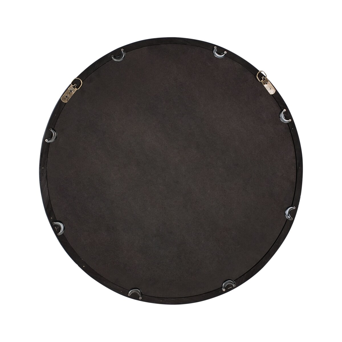 Lustro ścienne LANGON 60 cm Drewno sosnowe Ciemnobrązowy