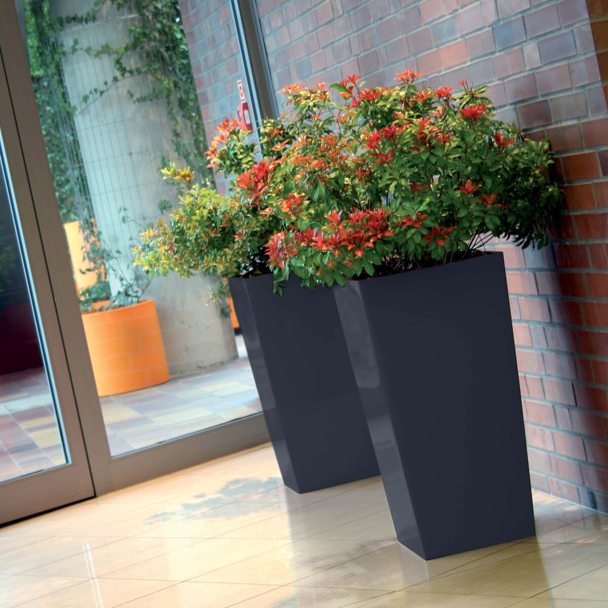 Donica Ogrodowa Do Domu Kwadratowa Duża Wysoka 55 cm