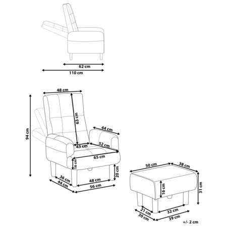 Fotel Miętowy OLAND