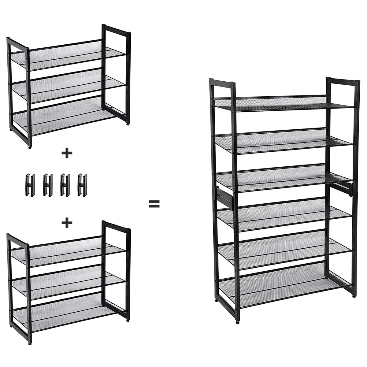 Regał Na Buty 74X30,7X62,8 Cm Czarny