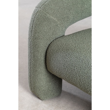 Fotel wypoczynkowy, boculé, szałwiowa zieleń, Nixon