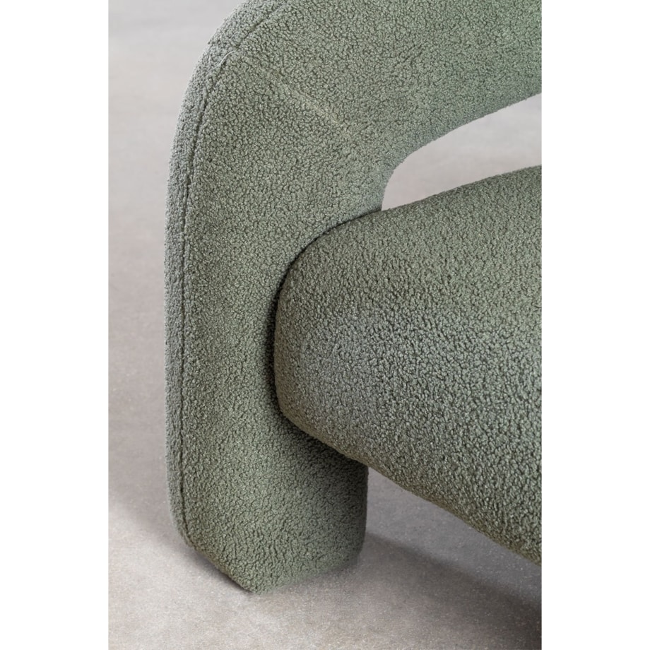 Fotel wypoczynkowy, boculé, szałwiowa zieleń, Nixon