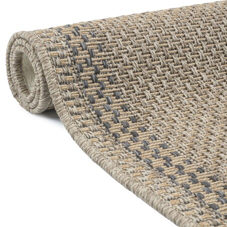 Chodnik płasko tkany Roma 68x114 cm Ramka Beżowy