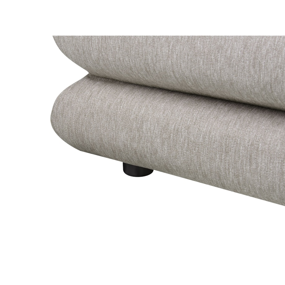 Łóżko Len syntetyczny LAVARDENS 180 x 200 cm Beżowoszary