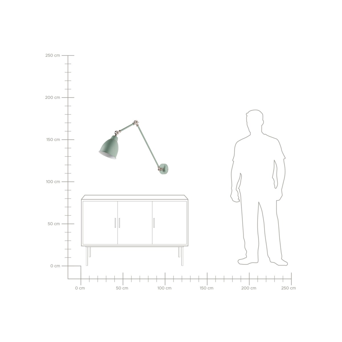 Lampa ścienna jasnozielona MISSISSIPPI