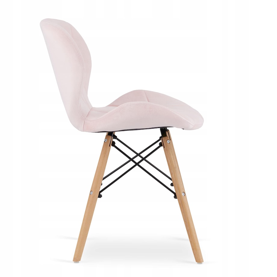 Zestaw Stół Do Jadalni Kuchni Salonu Biura Prostokątny Adria 120X80 Biały + 4 Krzesła Lago Różowe