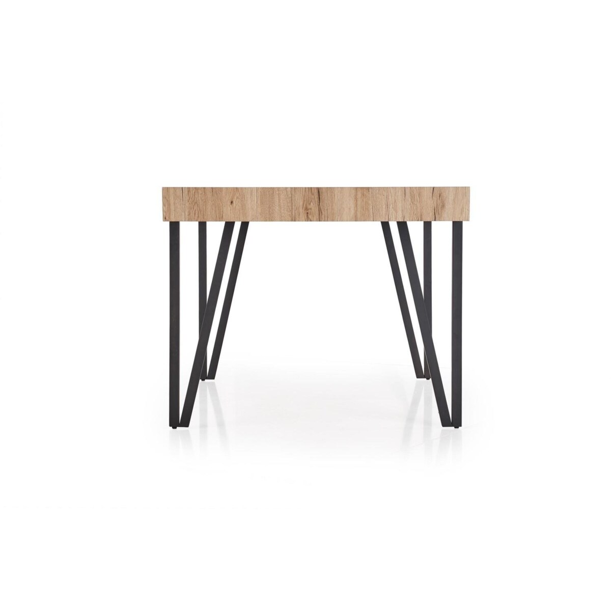STÓŁ Hannah DĄB | CZARNY w stylu loftowym Z MDF I METALU