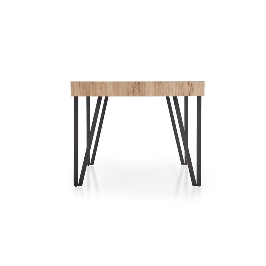 STÓŁ Hannah DĄB | CZARNY w stylu loftowym Z MDF I METALU