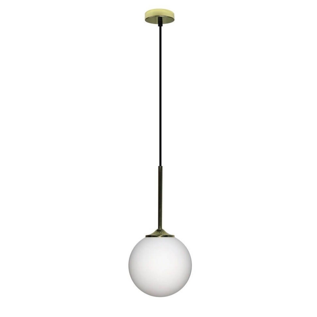 Modernistyczna LAMPA wisząca GLASGOW 50101279 Candellux szklana OPRAWA zwis kula złota biała