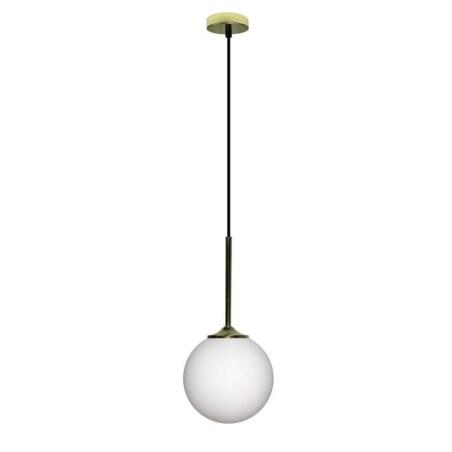 Modernistyczna LAMPA wisząca GLASGOW 50101279 Candellux szklana OPRAWA zwis kula złota biała