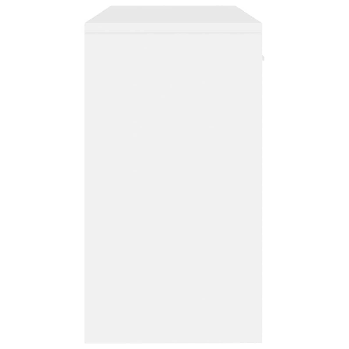 vidaXL Biurko z szufladą i szafką, białe z połyskiem, 100x40x73 cm