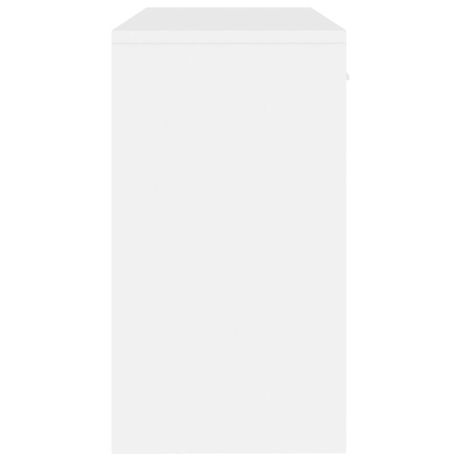 vidaXL Biurko z szufladą i szafką, białe z połyskiem, 100x40x73 cm