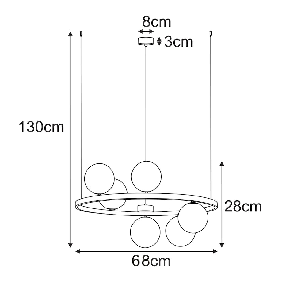 Lampa wisząca K-5697 z serii SATURNO