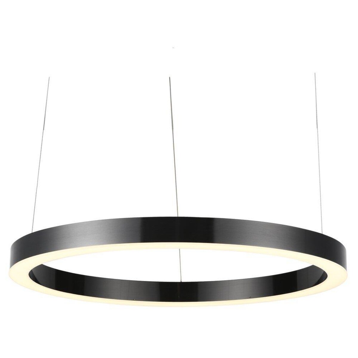 Metalowy ring Circle ST-8848-80 black Step LED 80W 3000K podwieszany tytanowy