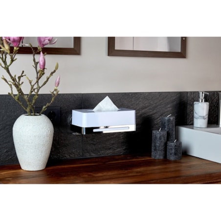 Pudełko na chusteczki PREMIUM PLUS, naścienne - stal nierdzewna, WENKO