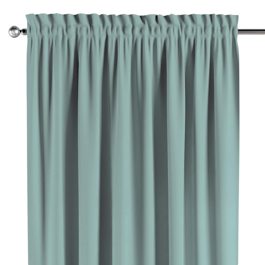 Zasłona na kanale z grzywką 1 szt. 130x245 jasny turkus