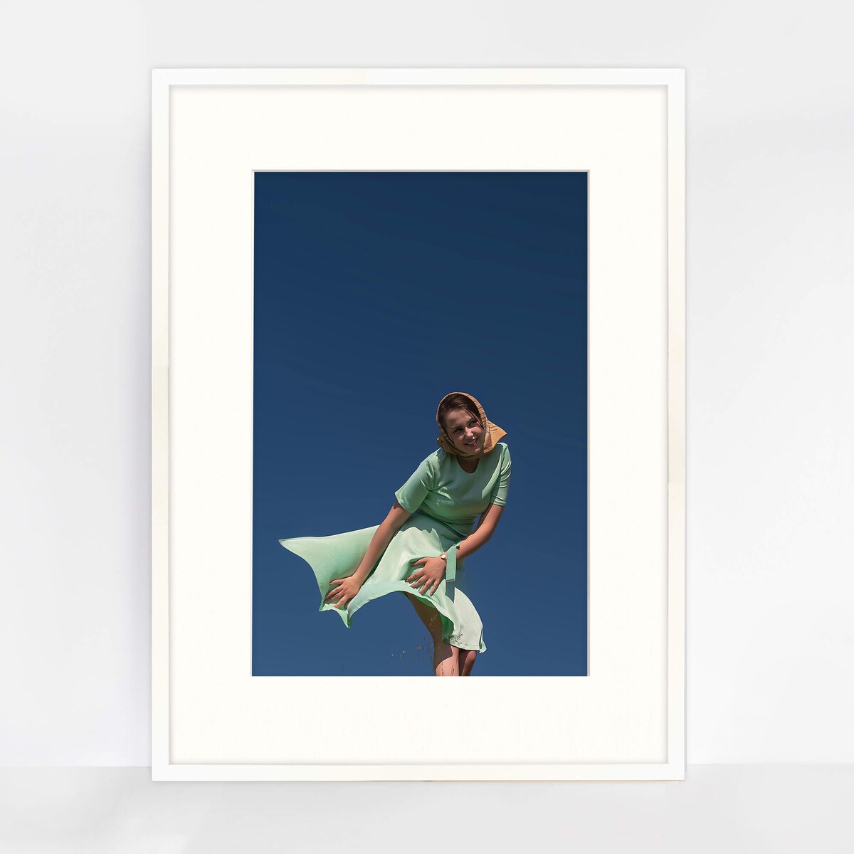 Ramka na zdjęcia z passe partout ramka 60x80 cm z okienkiem passe partout na zdjęcie 40x60 cm kolor biały FRAMAI®