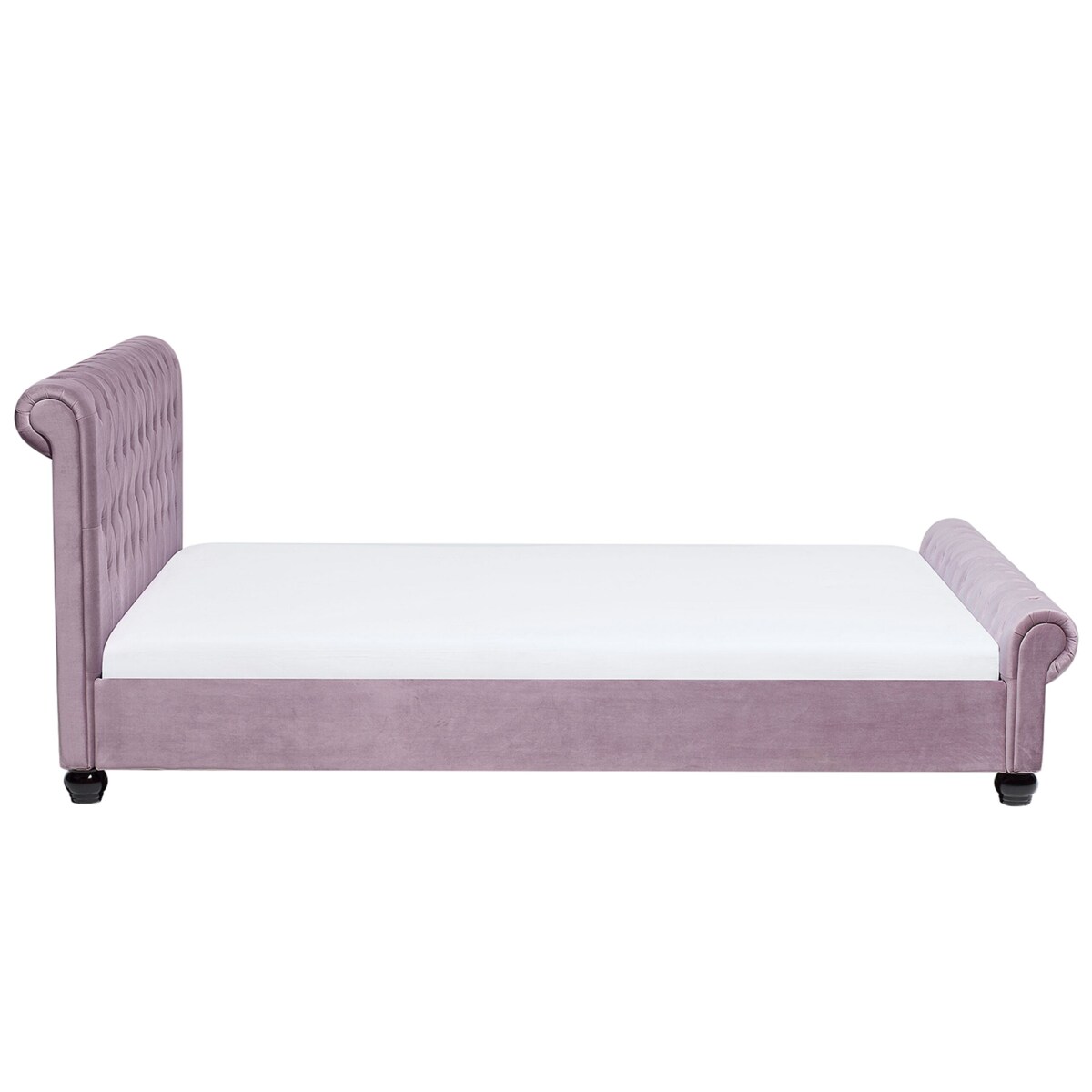 Łóżko welurowe 180 x 200 cm różowe AVALLON