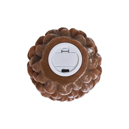 Zestaw 4 świec LED IVRESSE Szyszka 15/12 cm Brązowy