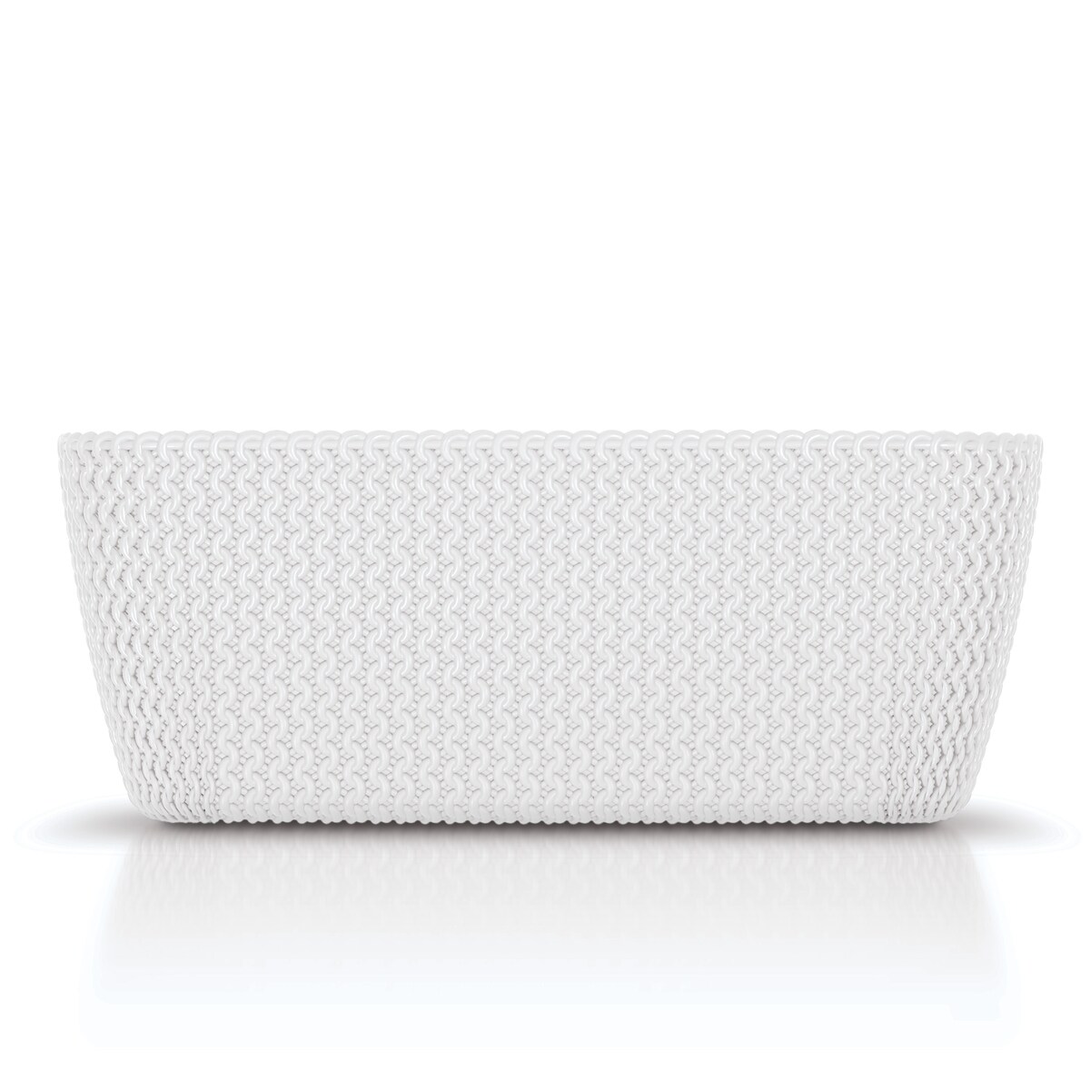 Doniczka Donica Ogrodowa Skrzynka 29,7/39,7 Cm Zestaw Na Taras Do Ogrodu Domu Biała