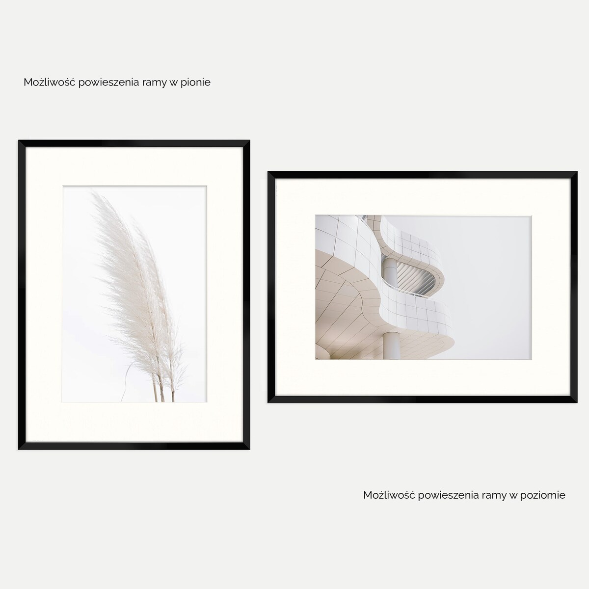 Ramka na zdjęcia z passe partout czarna ramka 60x80 cm z okienkiem passe partout na zdjęcie 40x60 cm FRAMAI