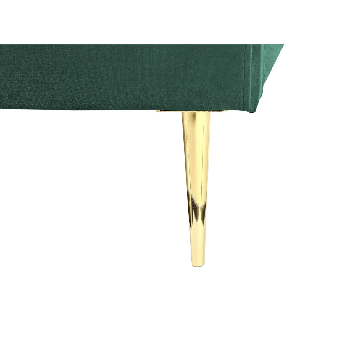 Łóżko welurowe 140 x 200 cm zielone FLAYAT