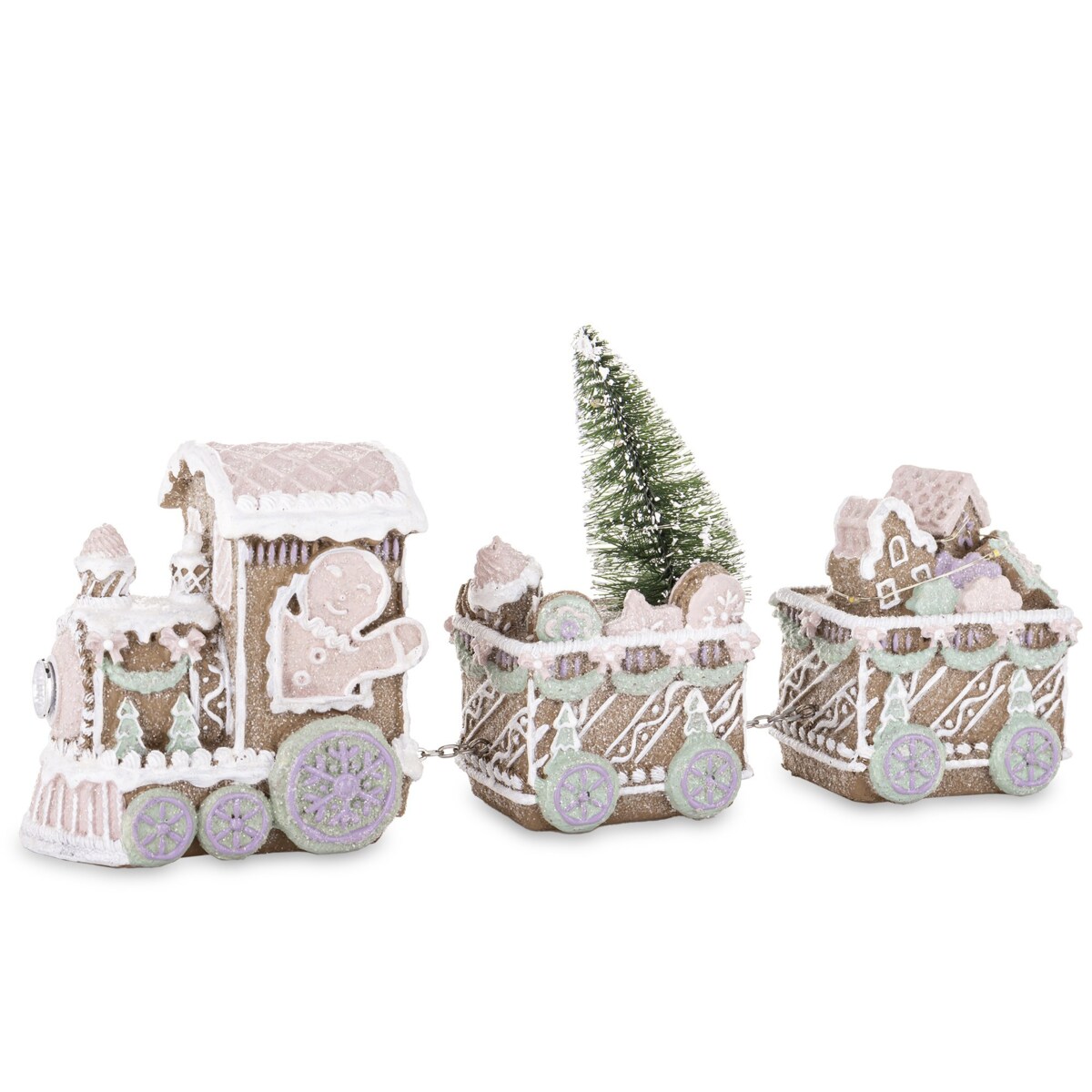 Dekoracja - pociąg piernikowy LED 13x29,5x7 cm TRENATEK