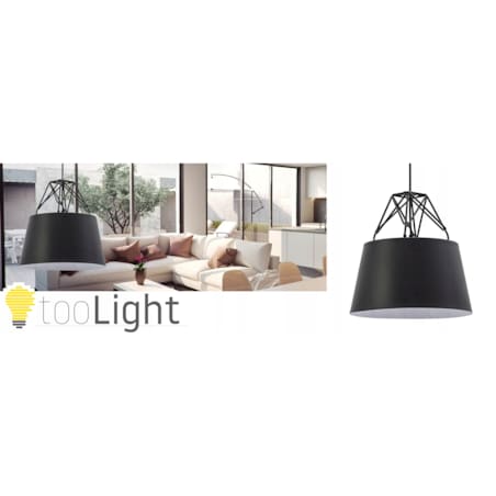 Lampa Sufitowa Wisząca Loft Metalowa Czarna