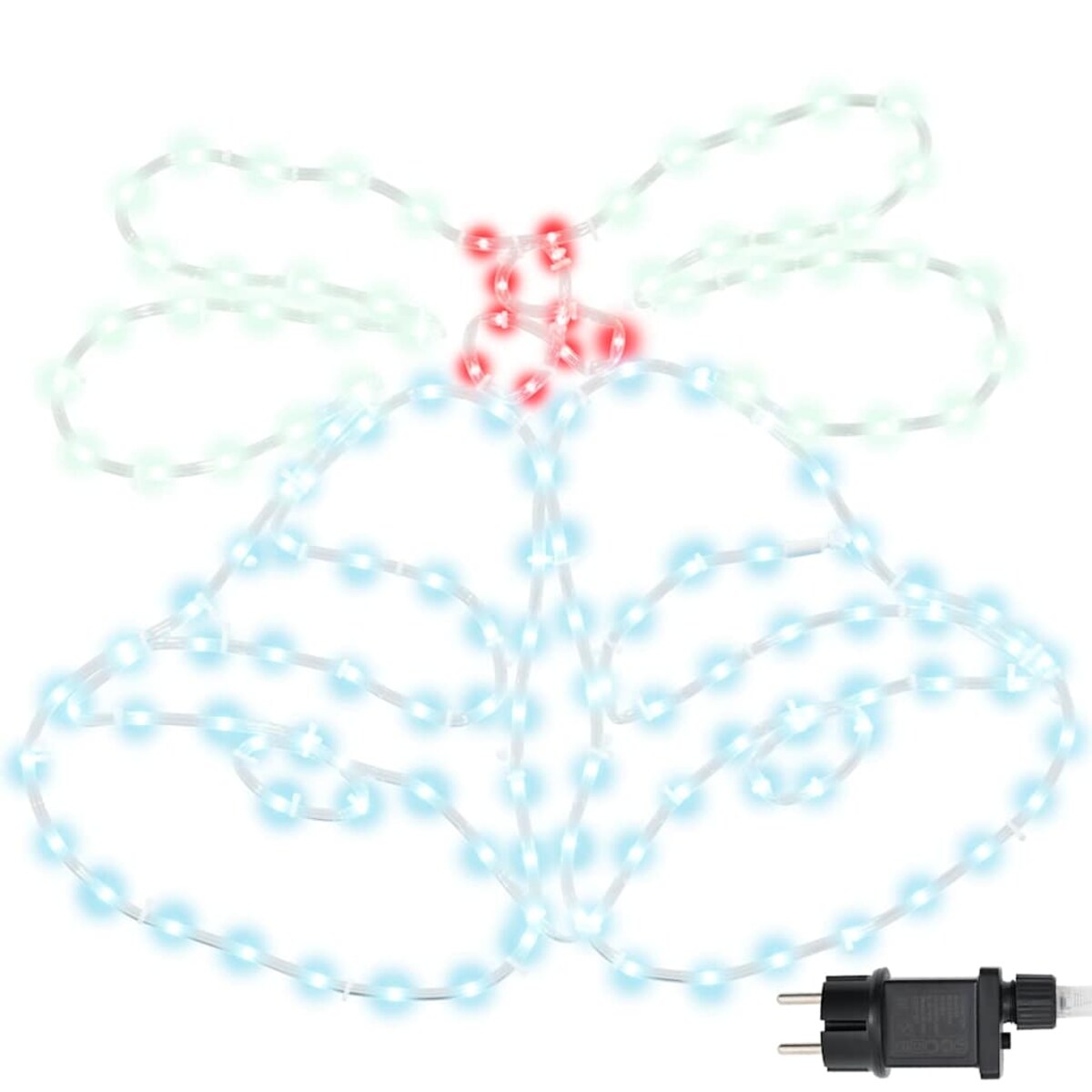 vidaXL Dzwonek Świąteczny Wielokolorowe 56 x 46 cm PVC