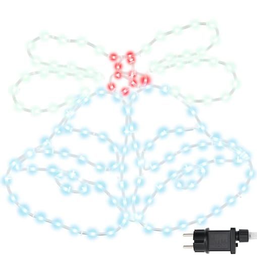 vidaXL Dzwonek Świąteczny Wielokolorowe 56 x 46 cm PVC