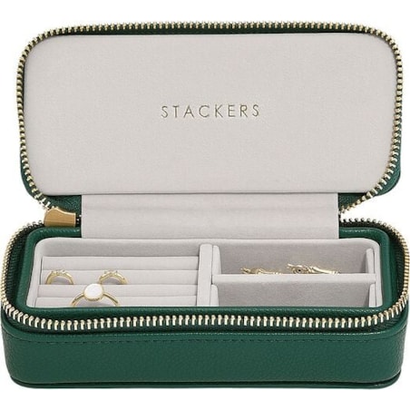 Pudełko podróżne na biżuterię Stackers Travel classic leśna zieleń