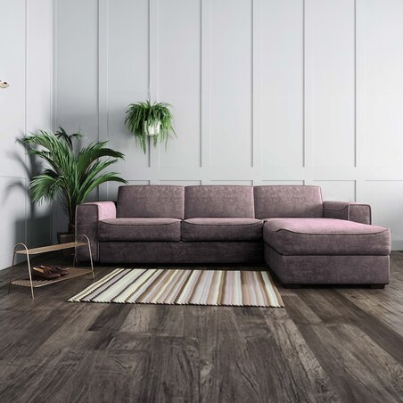 Sofa narożna rozkładana Munro - wrzosowa