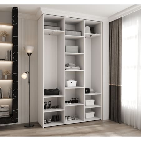 Szafa trzydrzwiowa Como 1 150 gł.40 biały+złoty