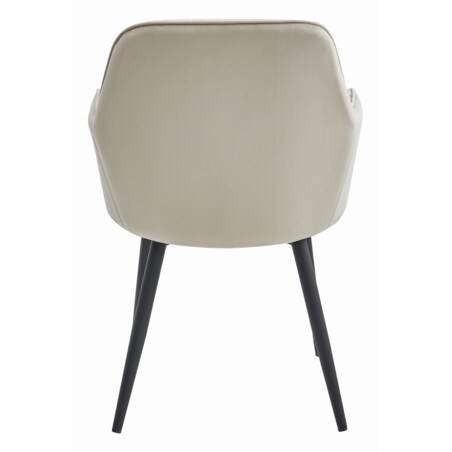 Krzesło Do Jadalni Kuchni Salonu Lugo - Aksamit Beż / Nogi Czarne