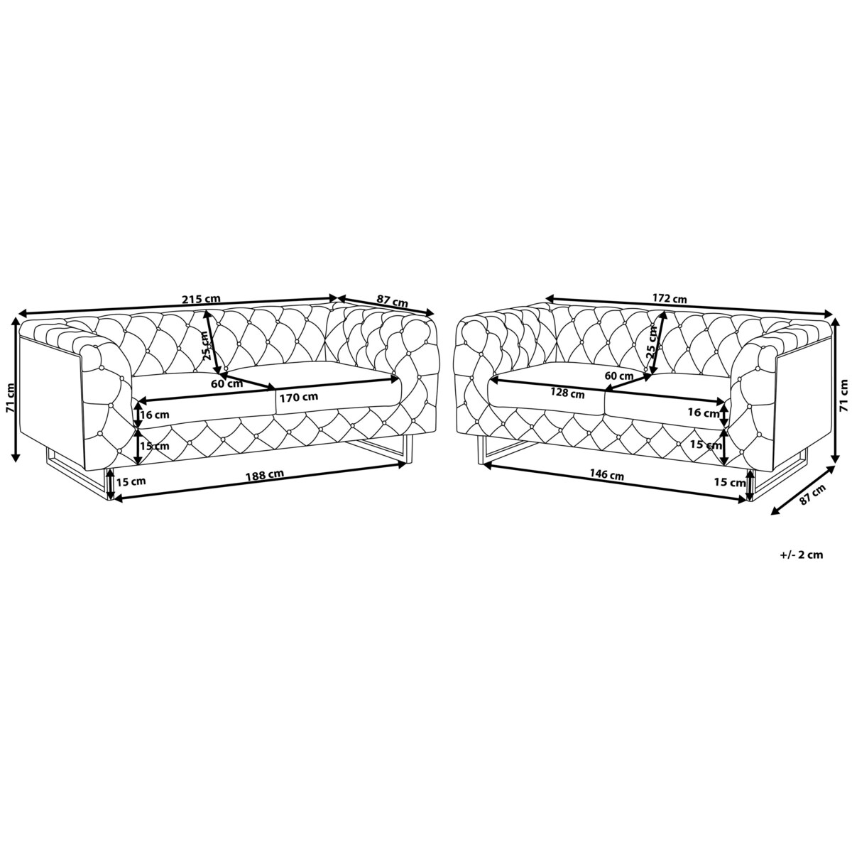 Komplet wypoczynkowy 5-osobowy beżowy VISSLAND