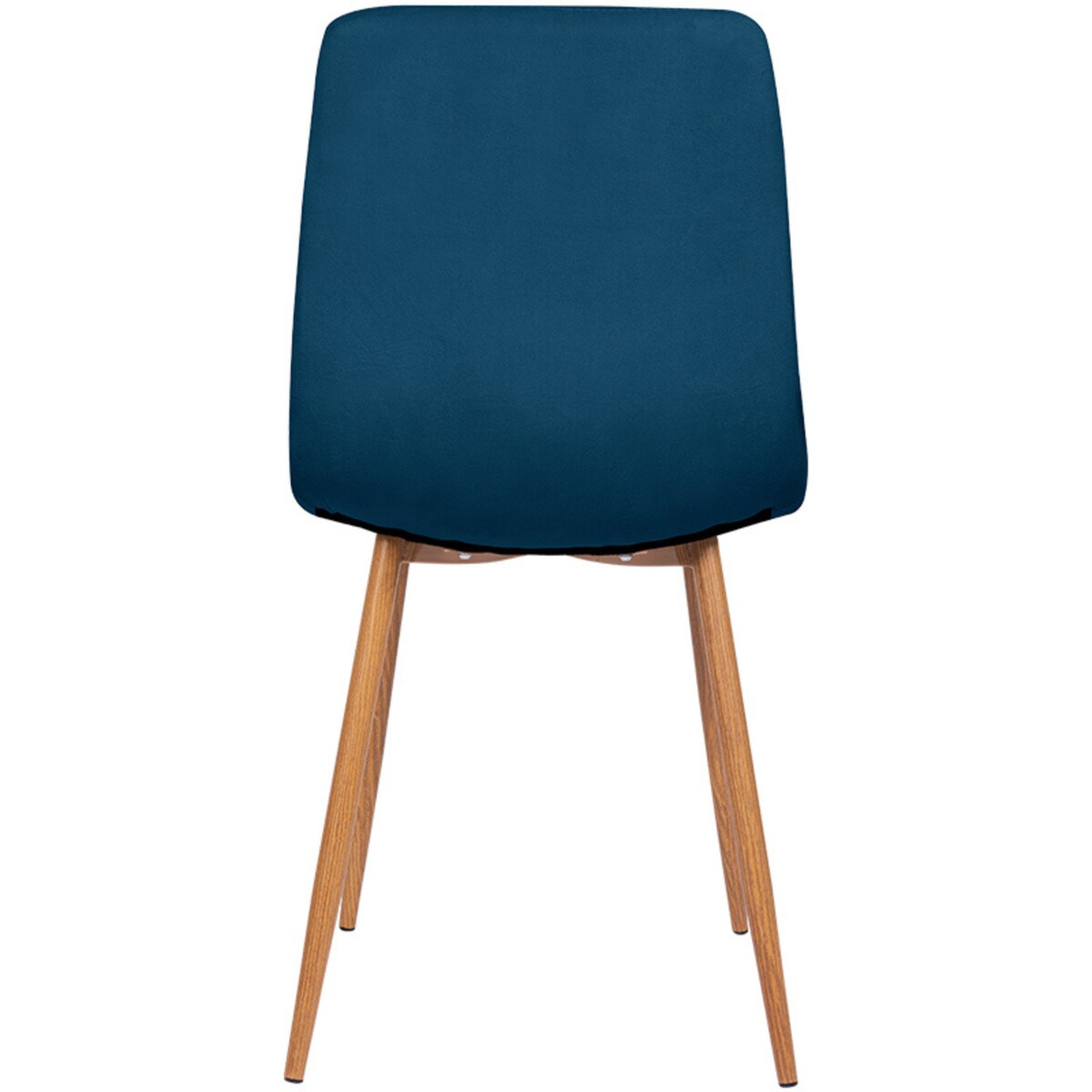 Krzesło tapicerowane do salonu granatowe welurowe pikowane