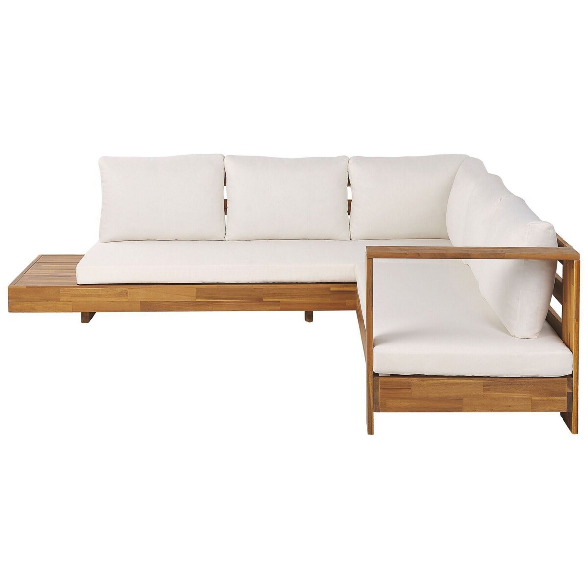 Zestaw ogrodowy drewno akacjowe 5-osobowy złamana biel MARETTIMO