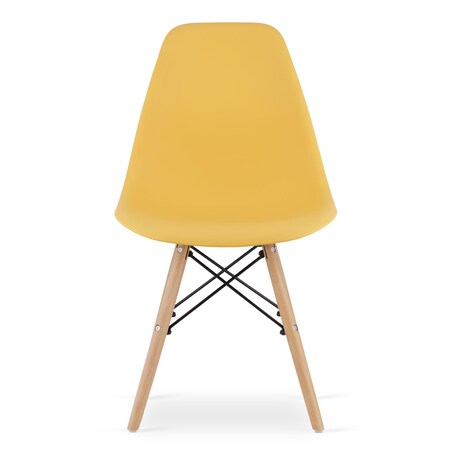 Krzesło Do Jadalni Kuchni Salonu Osaka Musztarda / Nogi Naturalne X 4