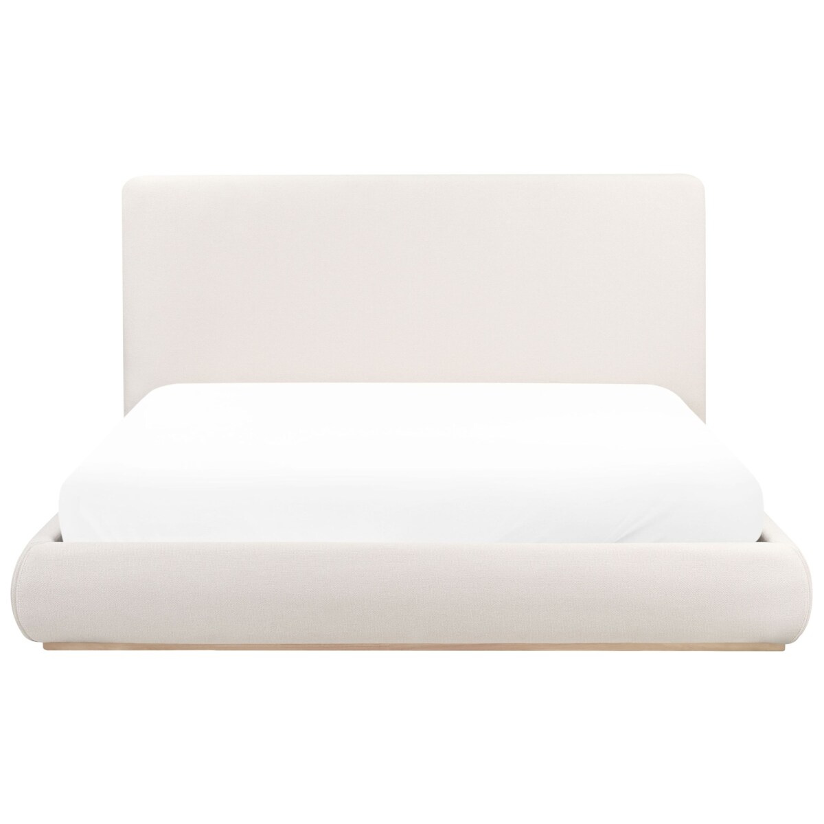 Łóżko z pojemnikiem CAMPAGNE 180 x 200 cm Jasnobeżowy