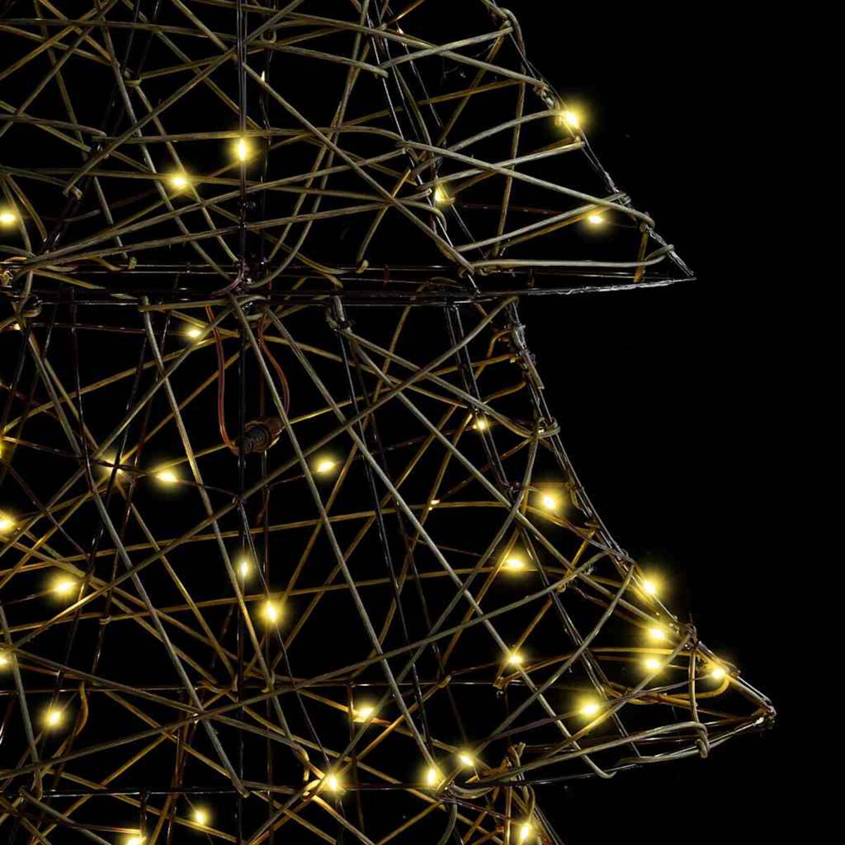 vidaXL Choinka z 240 diodami LED Ciepła biel 180 cm rattan