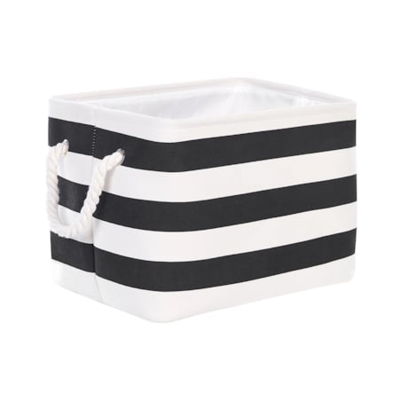 Zestaw 3 koszy tekstylnych czarno-biały DARQAB