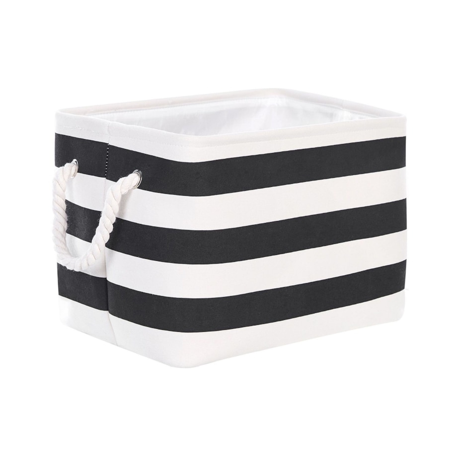 Zestaw 3 koszy tekstylnych czarno-biały DARQAB