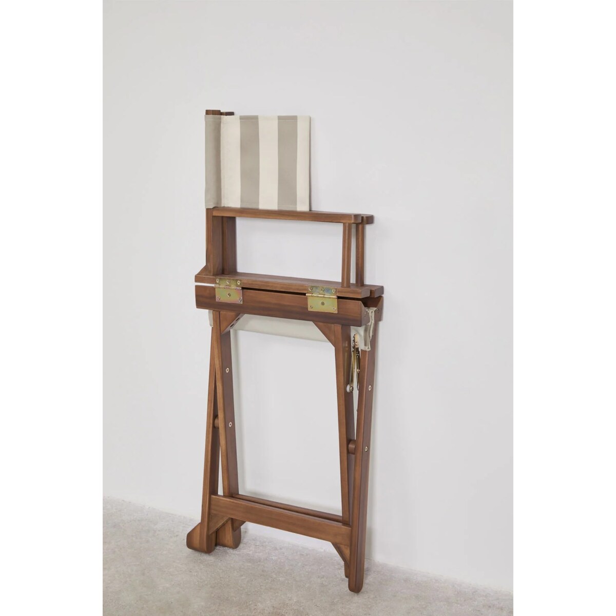 Krzesło reżyserskie składane, akacja, Reggia, kremowe-kawa z mlekiem