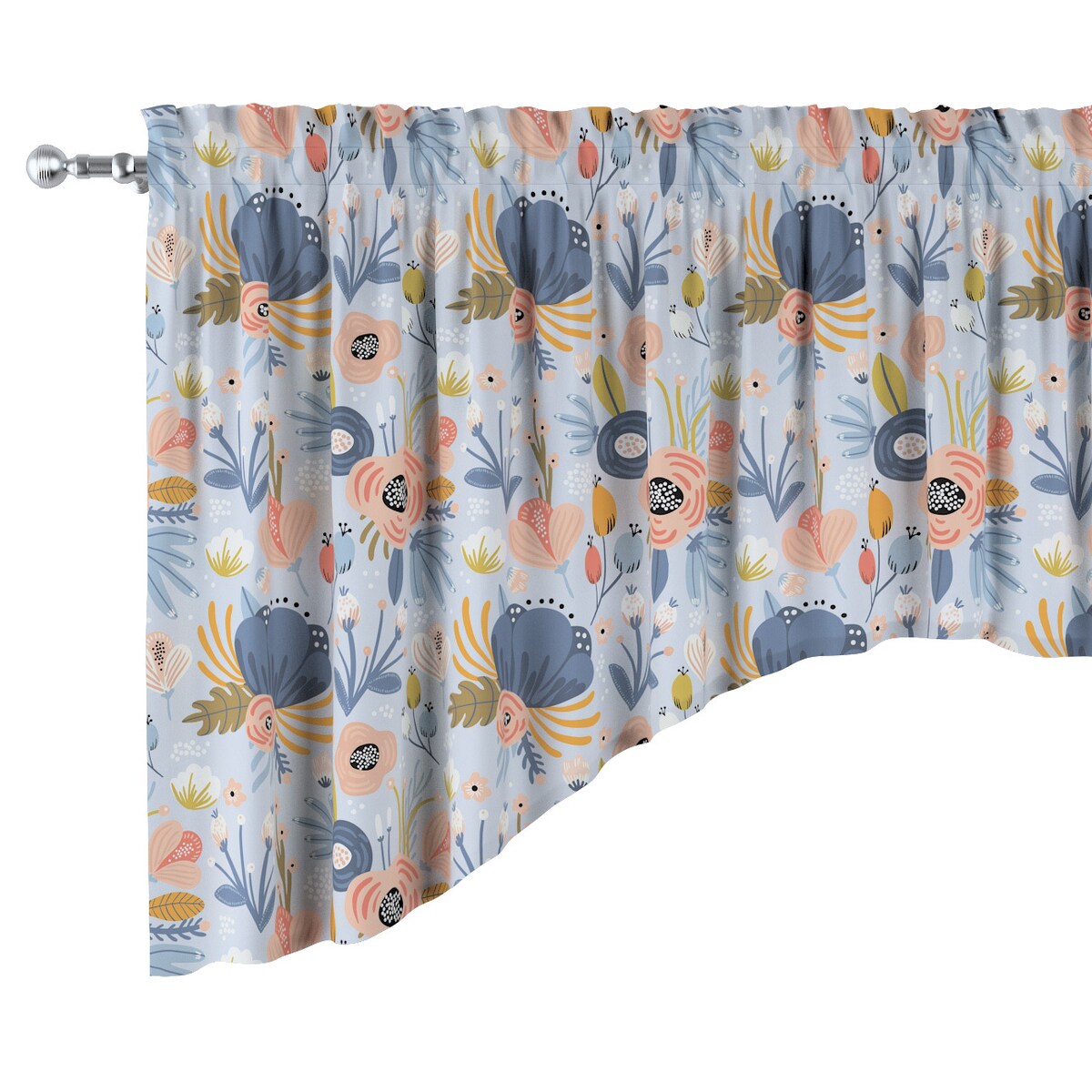 Lambrekin łuk 250x75 niebieski