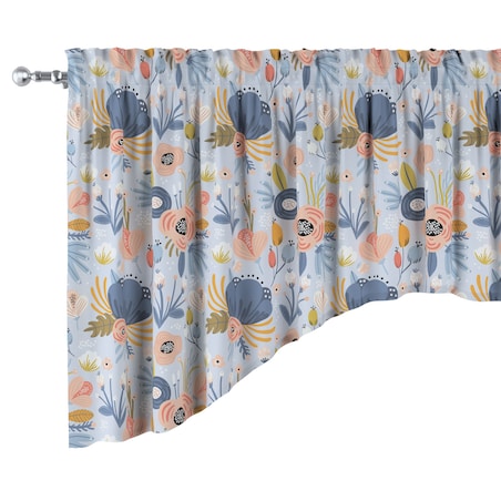 Lambrekin łuk 250x75 niebieski