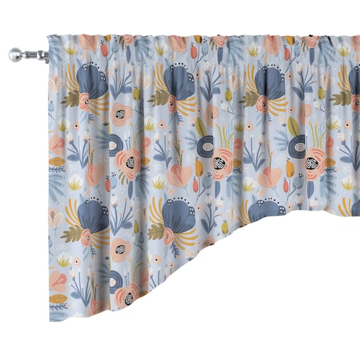 Lambrekin łuk 250x75 niebieski