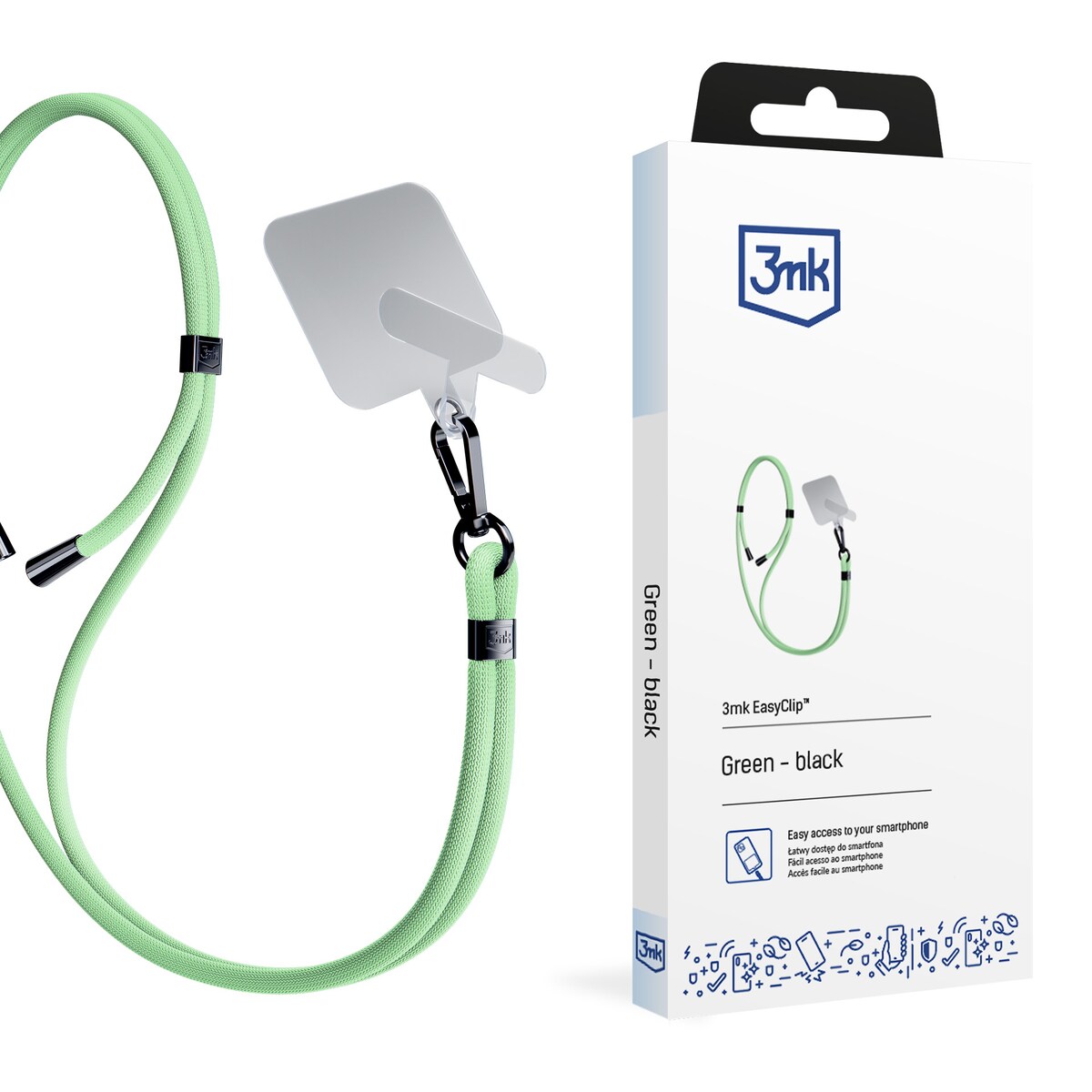Smycz do telefonu - 3mk EasyClip Green