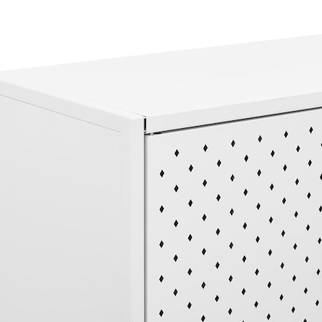 vidaXL Szafka, biała, 80x35x135 cm, stal