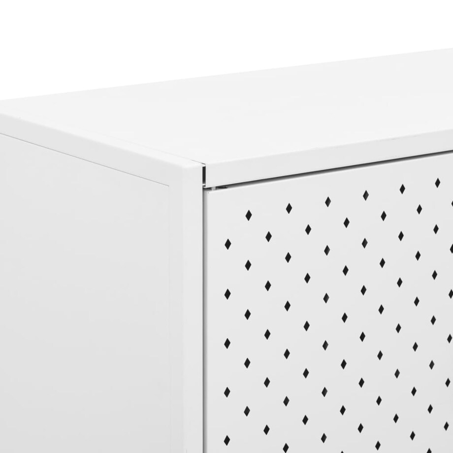 vidaXL Szafka, biała, 80x35x135 cm, stal