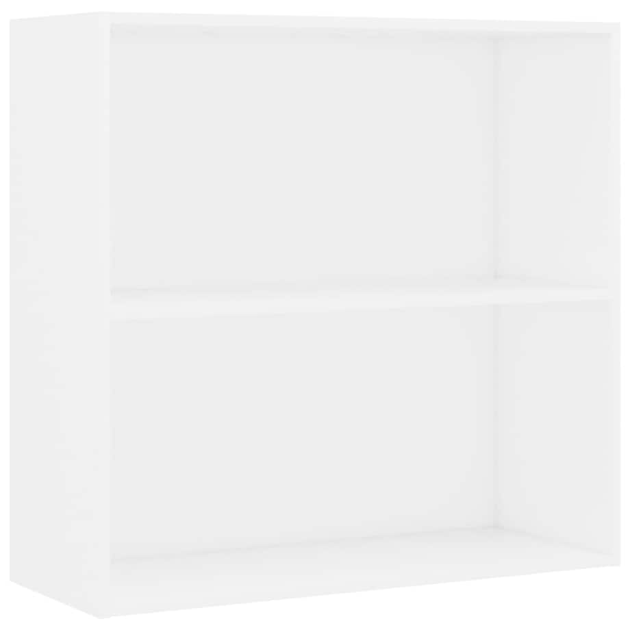 vidaXL Regał, biały, 80x30x76,5 cm, materiał drewnopochodny